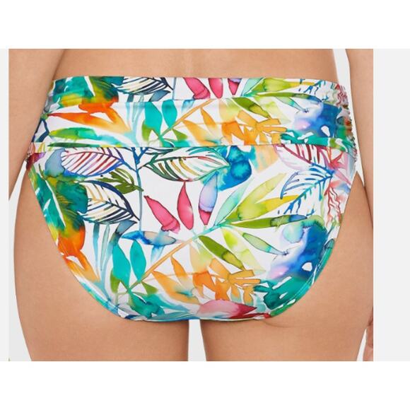 Lauren Ralph Lauren Womens Shirred-Band Hipster Swim Bikini MultiColor 12 NWT - Picture 2 of 3